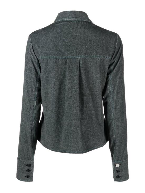  코르미오 셔츠 KATYCOTTONVELVETBLUE Blue - CORMIO