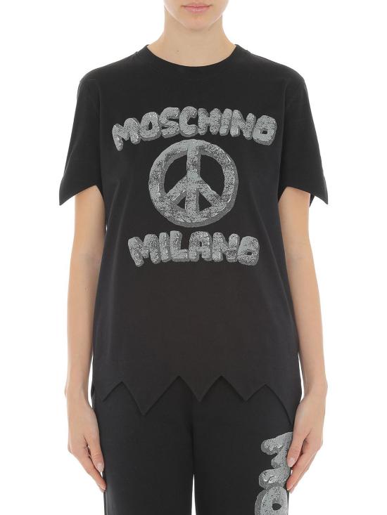  모스키노 반팔 티셔츠 079760411555 Black - MOSCHINO