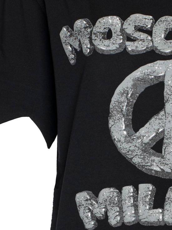  모스키노 반팔 티셔츠 079760411555 Black - MOSCHINO