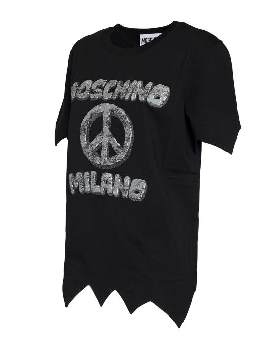  모스키노 반팔 티셔츠 079760411555 Black - MOSCHINO