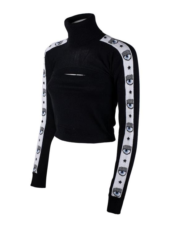  키아라 페라그니 터틀넥 73CBFM04CMH10899 Black - CHIARA FERRAGNI