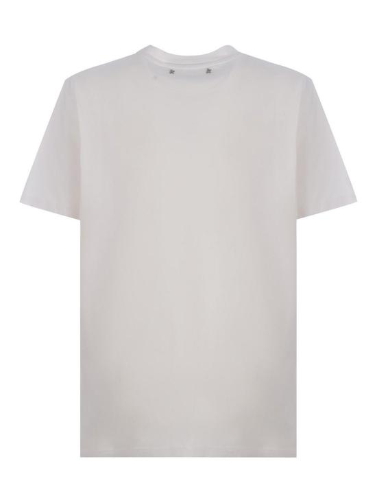 26SS 골든구스 카보숑 크리스탈 티셔츠 GWP01220P00067310363 White - GOLDEN GOOSE