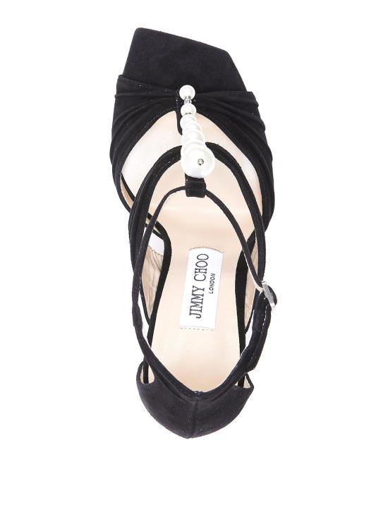  지미추 샌들 AURA95SZRBLACKWHITE - JIMMY CHOO