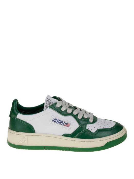 25FW 오트리 메달리스트 로우 레더 스니커즈 AULWWB03 Green