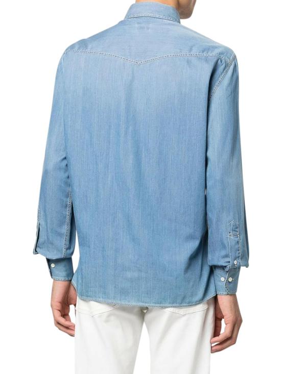  브루넬로 쿠치넬리 데님 셔츠 MR6834008CBT30 Light Blue - BRUNELLO CUCINELLI