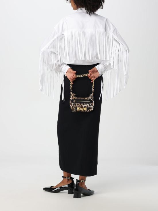 25FW 모스키노 롱 스커트 01155533 8555 Black - MOSCHINO