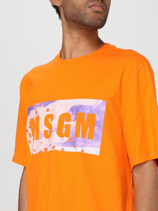  엠에스지엠 반팔 티셔츠 3640MM138247002 10 Orange - MSGM