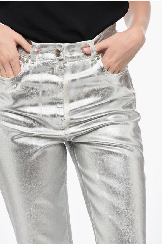  살바토레 페라가모 스트레이트 팬츠 767974 227 Silver - SALVATORE FERRAGAMO