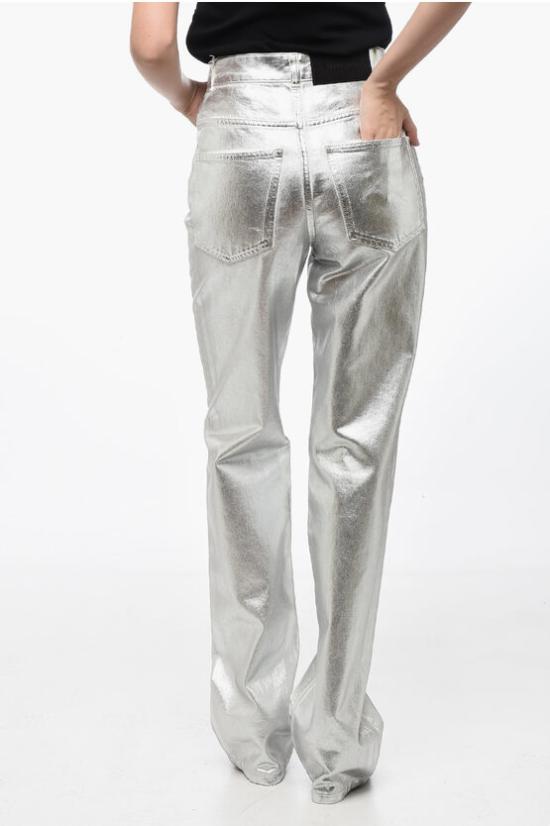  살바토레 페라가모 스트레이트 팬츠 767974 227 Silver - SALVATORE FERRAGAMO