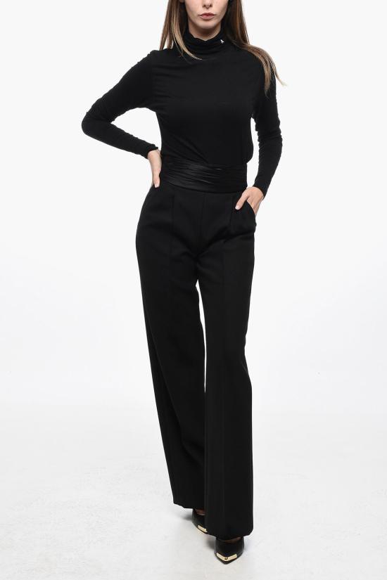  라콴 스미스 스트레이트 팬츠 LSFW23P001 BLACK - LAQUAN SMITH