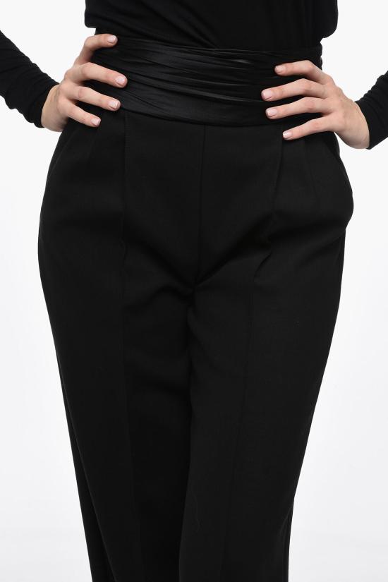  라콴 스미스 스트레이트 팬츠 LSFW23P001 BLACK - LAQUAN SMITH