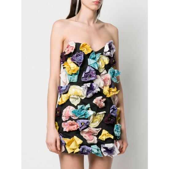  디 아티코 숏 원피스 191WC467 H017 021 BLACK - THE ATTICO