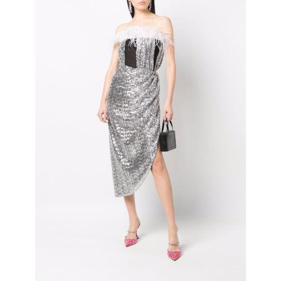  네르비 미디 원피스 BONSS22SIL074 BONNIE SILVE SILVER - NERVI