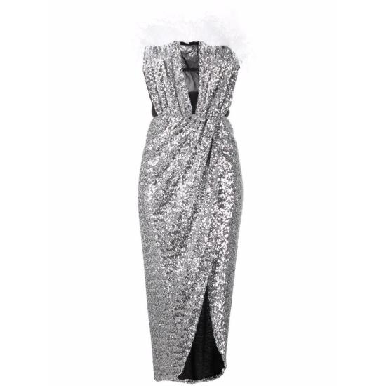  네르비 미디 원피스 BONSS22SIL074 BONNIE SILVE SILVER