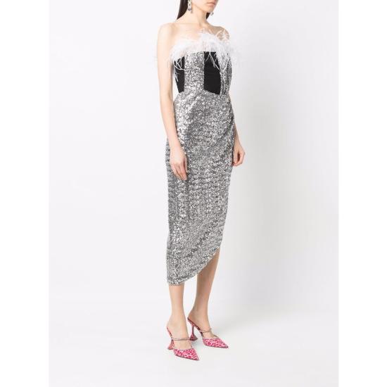  네르비 미디 원피스 BONSS22SIL074 BONNIE SILVE SILVER - NERVI