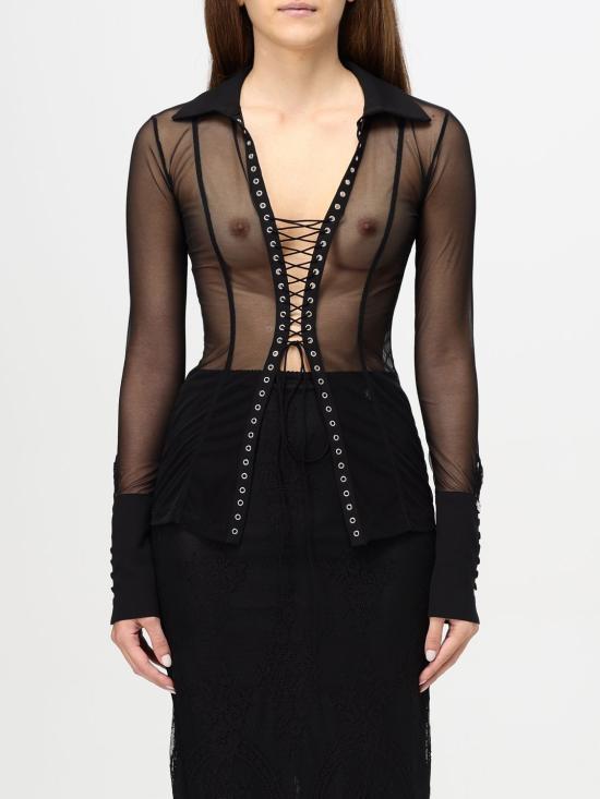 24FW 아니예 바이 긴팔 티셔츠 181492 00336 Black