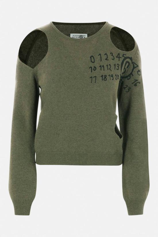24FW MM6 메종마르지엘라 스웨터 S62NH0034M13071728S KHAKI GREEN