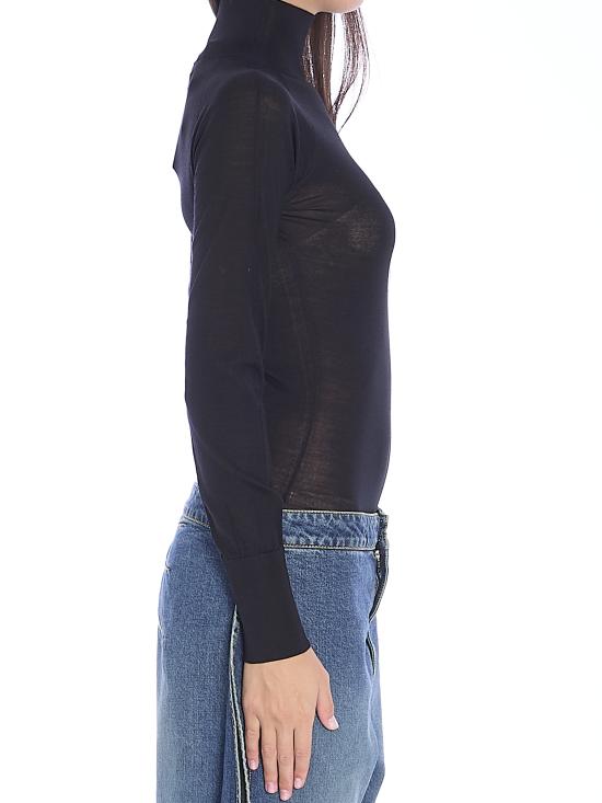 25FW 알라이아 긴팔 티셔츠 AA9B03026M894 BLACK - ALAIA