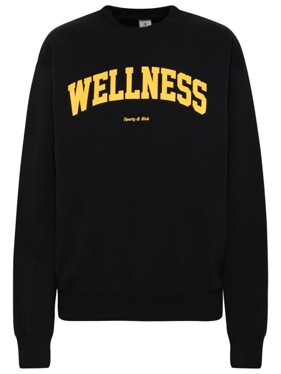24FW 스포티앤리치 스웨터 WELLNESS IVY CREWNECBLACK Black