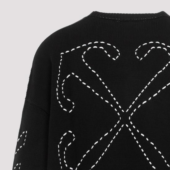 25SS 오프화이트 스웨터 OMHE191C99KNI001 1061 Black - OFF WHITE