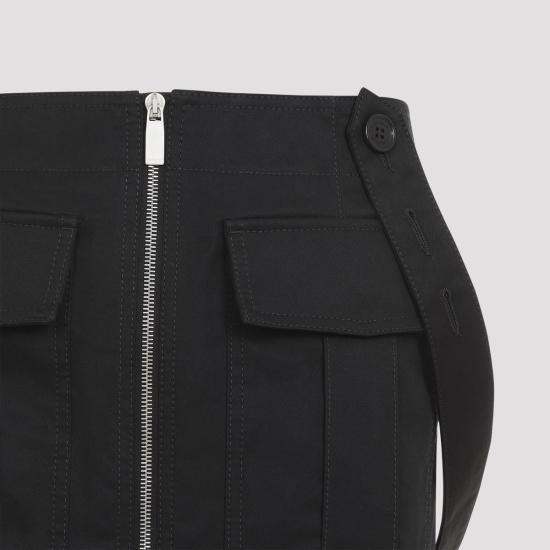 24FW 오프화이트 숏 스커트 OWCY001F24FAB001 1010 Black - OFF WHITE