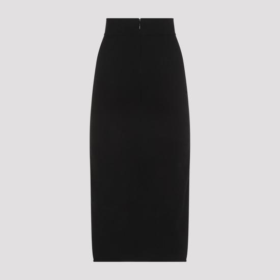 24FW 돌체앤가바나 롱 스커트 FXO10T JFMEX 0000 Black - DOLCE & GABBANA