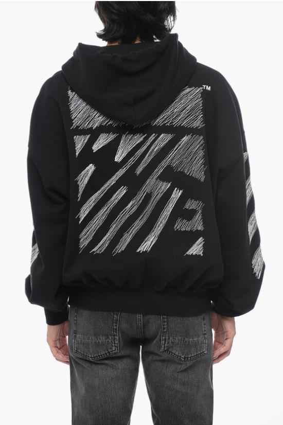  오프화이트 후드 티셔츠 OMBB110S23FLE0051001 Black - OFF WHITE