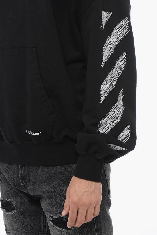  오프화이트 후드 티셔츠 OMBB110S23FLE0051001 Black - OFF WHITE