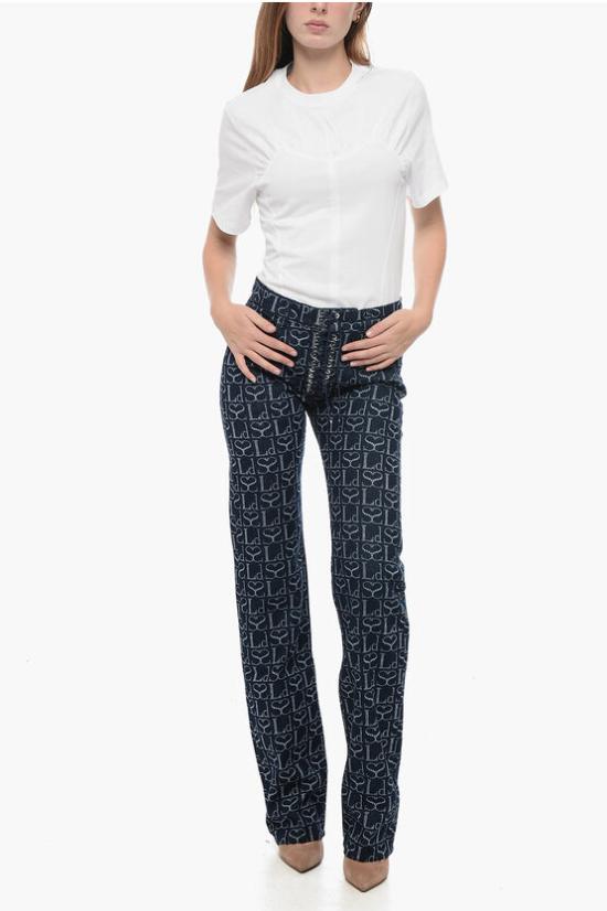  루도빅 드 생 세르넹 데님 팬츠 AW23PT003UDEN002 INDIGO MONOGRAM Blue - LUDOVIC DE SAINT SERNIN