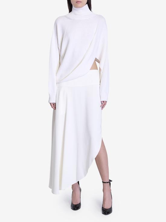 24FW 알라이아 롱 스커트 AA9J05616T571 WHITE - ALAIA