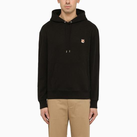 24FW 메종키츠네 후드 티셔츠 LM00702KM0001P199 BLACK