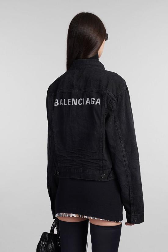 24FW 발렌시아가 데님 자켓 405814 790869TQW54 Black - BALENCIAGA