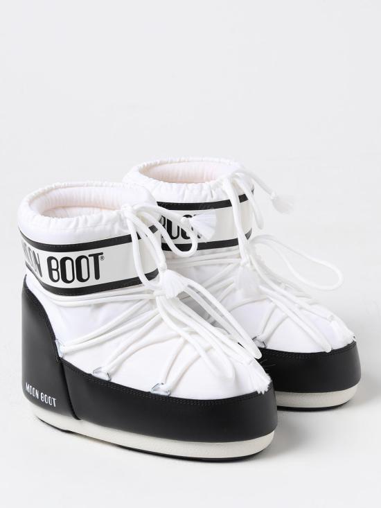 25FW 문부츠 아이콘 나일론 로우 부츠 80D1409340 A001 White - MOON BOOT