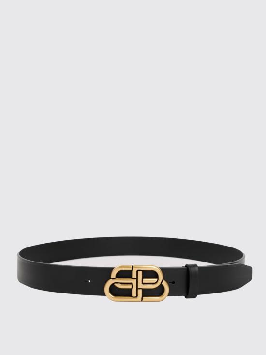 26SS 발렌시아가 BB 라지 레더 벨트 5703701CH04 1000 Black
