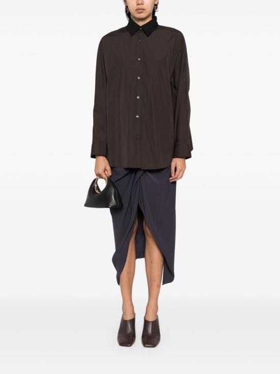  드리스 반 노튼 블라우스 242 010708 9244 704 DARK BROWN - DRIES VAN NOTEN