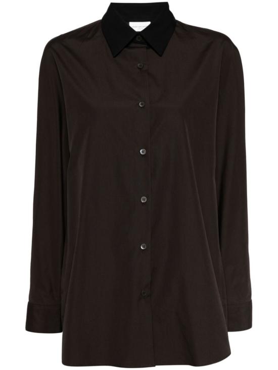  드리스 반 노튼 블라우스 242 010708 9244 704 DARK BROWN