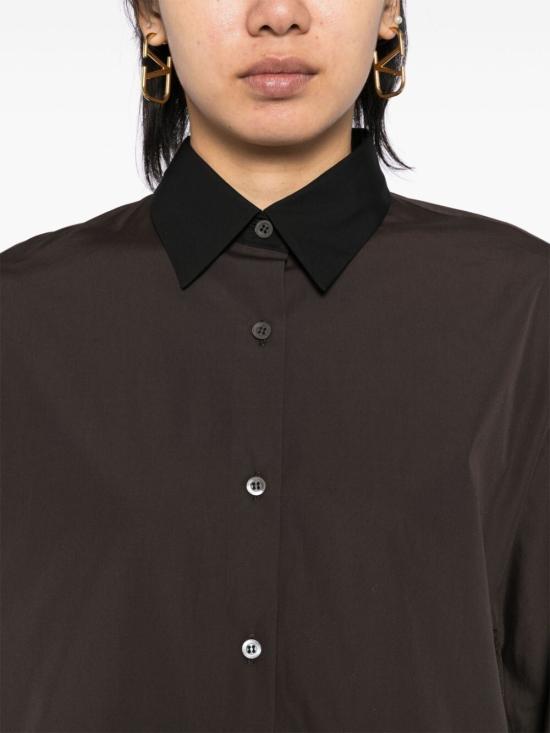  드리스 반 노튼 블라우스 242 010708 9244 704 DARK BROWN - DRIES VAN NOTEN