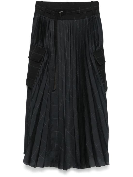  사카이 롱 스커트 24 07573 001 BLACK - SACAI