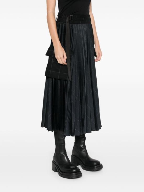  사카이 롱 스커트 24 07573 001 BLACK - SACAI