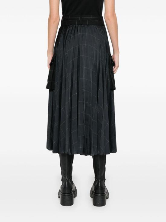  사카이 롱 스커트 24 07573 001 BLACK - SACAI