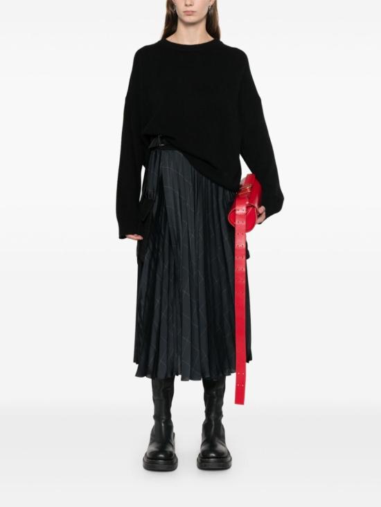  사카이 롱 스커트 24 07573 001 BLACK - SACAI