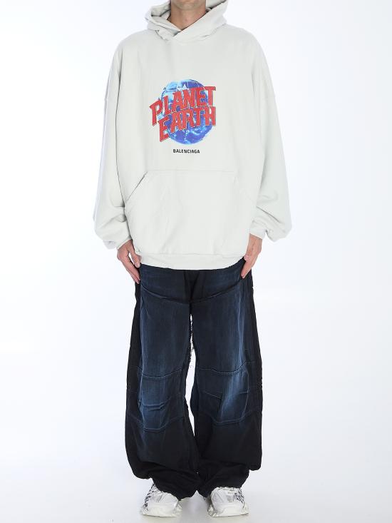  발렌시아가 후드 티셔츠 803265 WHITE - BALENCIAGA