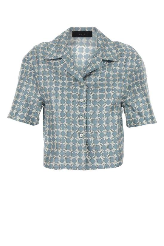 24FW 아미리 블라우스 AWSTCA1018 DUSTYBLUE PRINTED