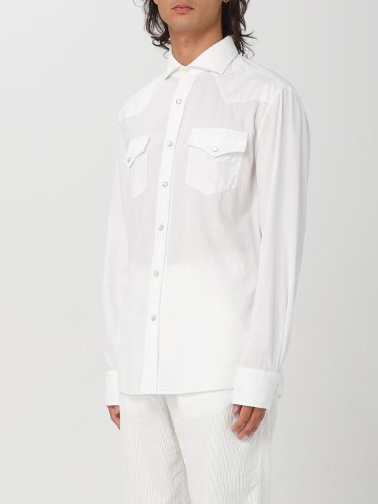 24FW 브루넬로 쿠치넬리 긴팔 셔츠 ML6884008 C7022 White - BRUNELLO CUCINELLI