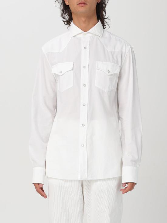 24FW 브루넬로 쿠치넬리 긴팔 셔츠 ML6884008 C7022 White