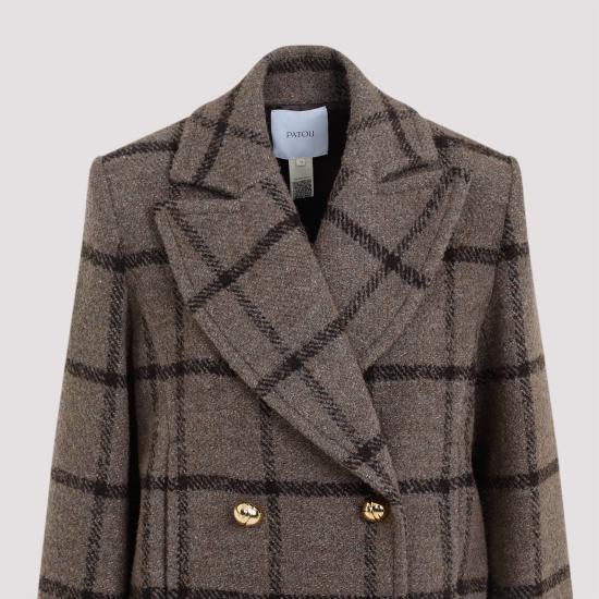 24FW 파투 코트 CO0250184 5061 GRAY CHECKERBOARD - PATOU