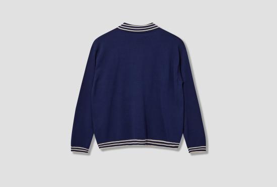 24FW 보디 자켓 클럽 긴팔 폴로 MRF24KT005 네이비 - BODE