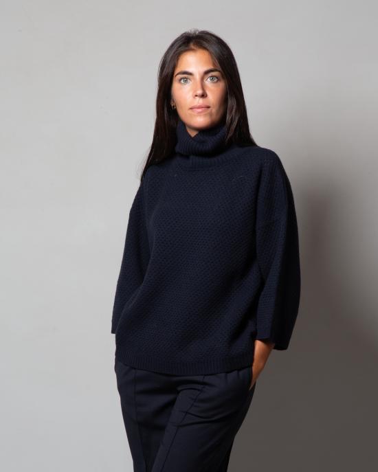 24FW 파비아나 필리피 터틀넥 MAD224F525L038 5131 Blu - FABIANA FILIPPI