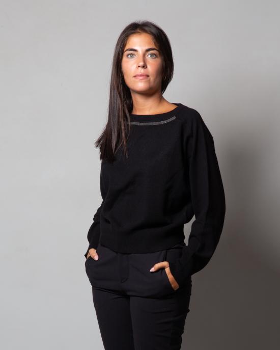 24FW 브루넬로 쿠치넬리 긴팔 티셔츠 M12167908 C101 NERO - BRUNELLO CUCINELLI