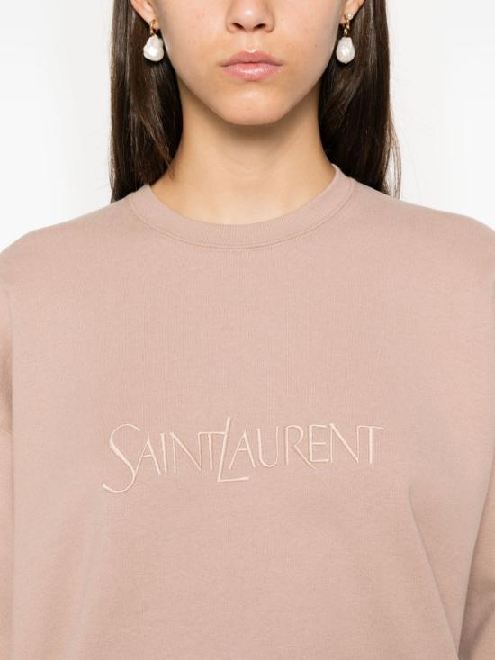24FW 생로랑 스웨터 802001 Y36SW9950 Nude rose - SAINT LAURENT